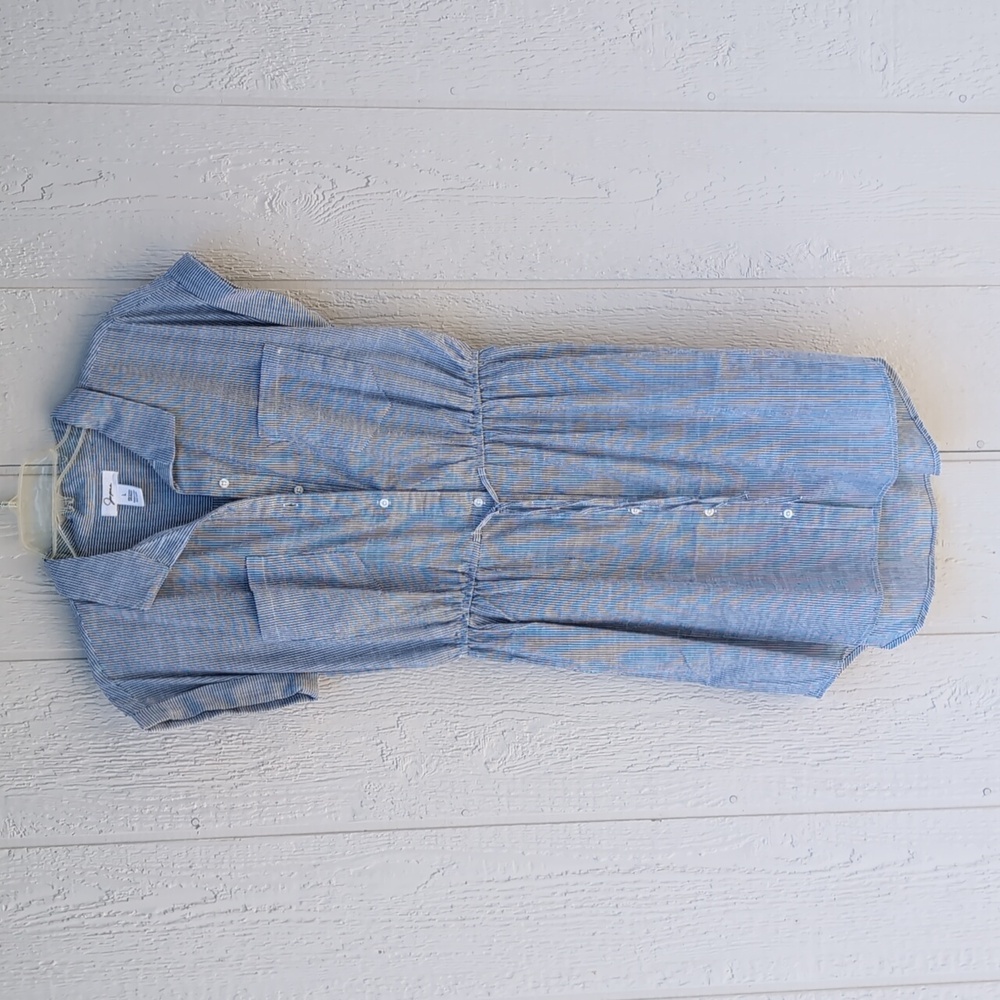 Lapis Gray Notched Collar Mini Dress